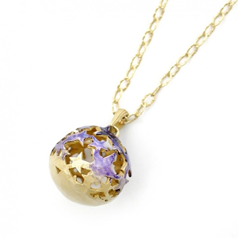 Stardust Chamber Cosmo Chen bar / necklace NE348 - 项链 - 其他金属 紫色