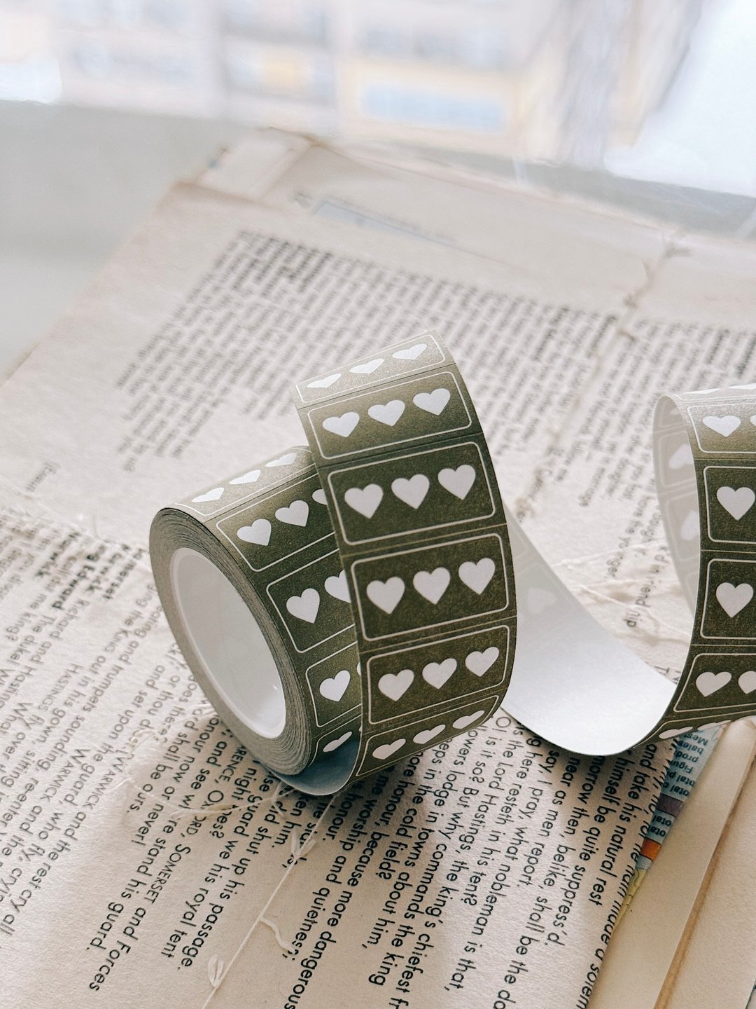 Herats / Brownish Green・标签贴纸卷・Sticker Roll - 贴纸 - 纸 