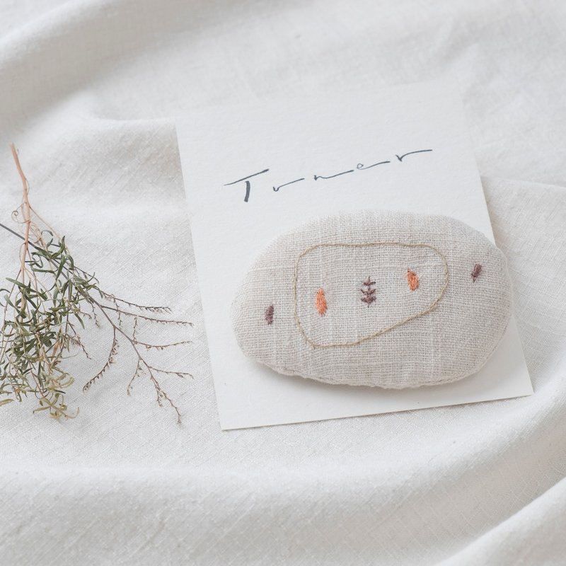 叶 音 系列胸针 tidbit - 胸针 - 棉．麻 白色