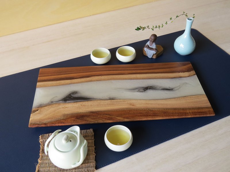 HO MOOD 解构系列—手作 原木仿石 茶盘(云涛) - 杯垫 - 木头 银色