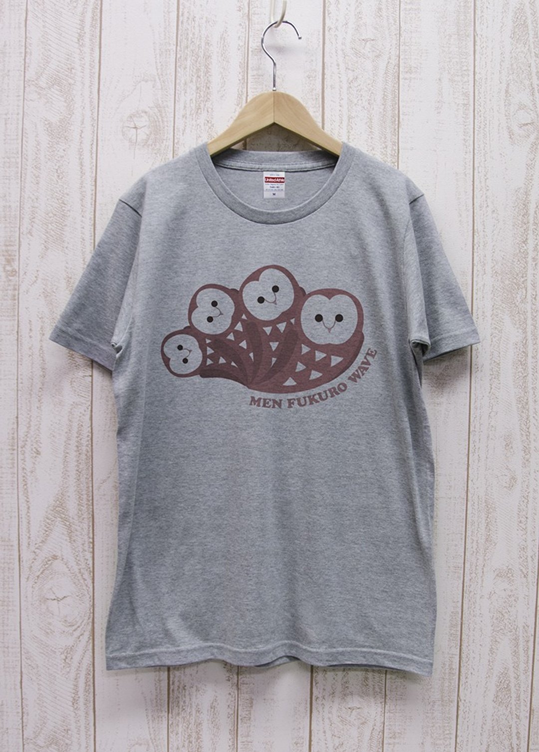 Men Fuku6 Tee MEN FUKURO WAVE Heather Gray / R009-T-GR - 中性连帽卫衣/T 恤 - 棉 灰色