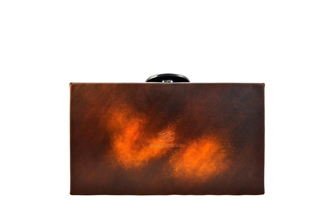 ACROMO Brown Box Clutch Bag - 手拿包 - 真皮 咖啡色