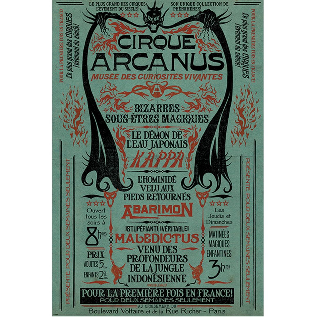 【怪兽与它们的产地】神秘马戏团 (Le Cirque Arcanus) 宣传海报 - 海报/装饰画/版画 - 其他材质 绿色