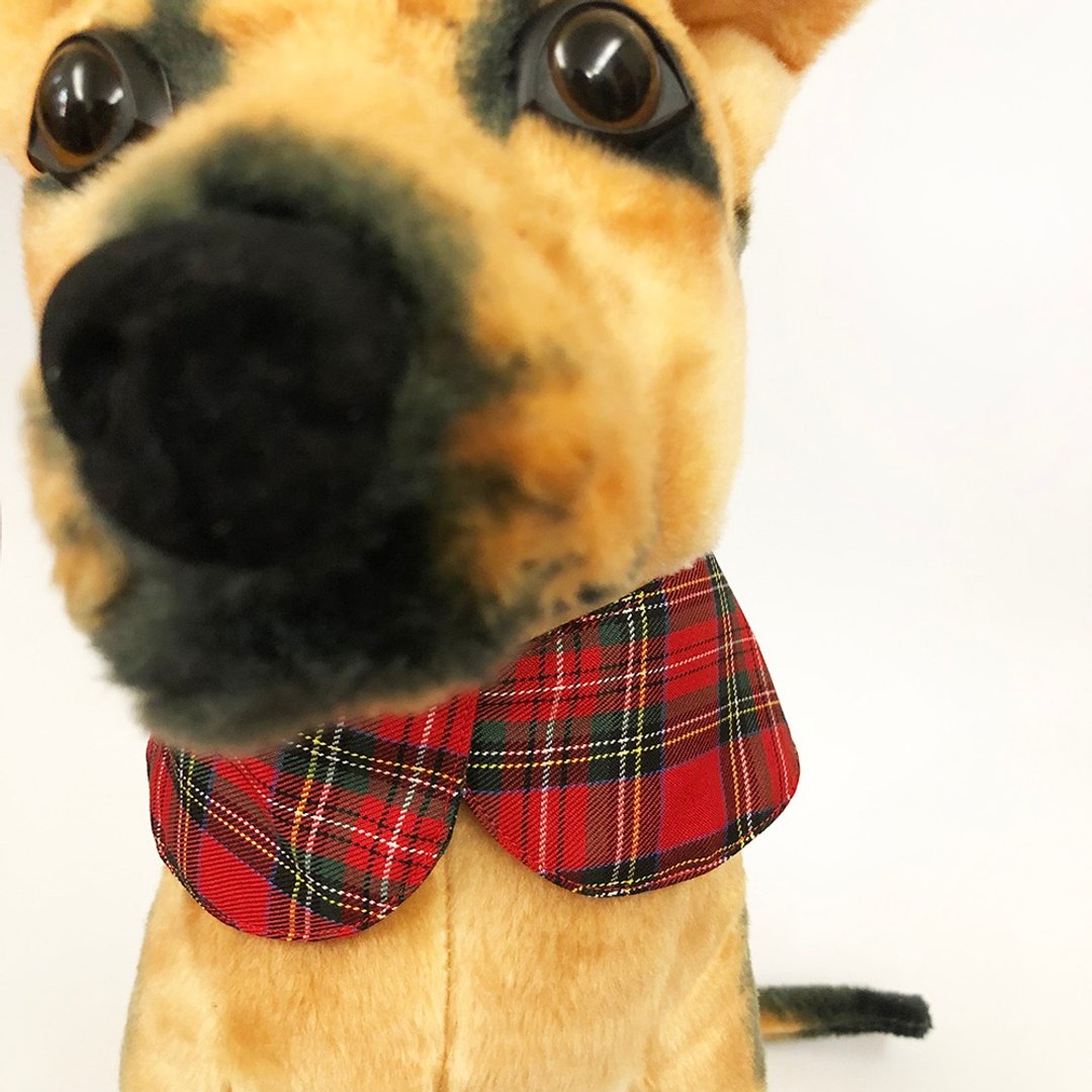 苏格兰格纹犬用装饰领巾/小披风 四色 - 衣/帽 - 棉．麻 多色