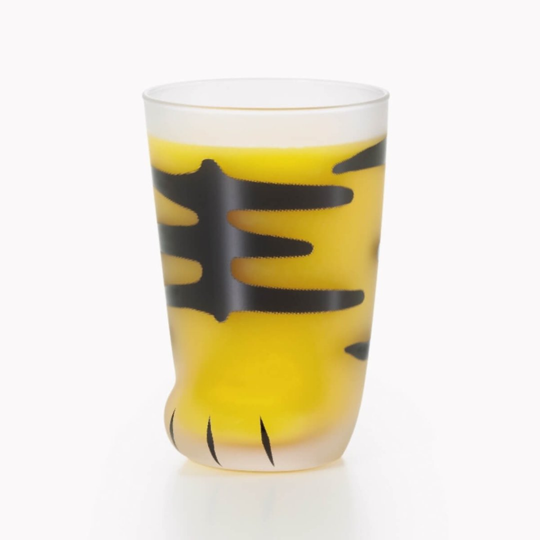 300cc 虎年送礼【日本石冢硝子ADERIA】野生虎 丛林豹 刻字杯 - 玻璃杯 - 玻璃 黑色