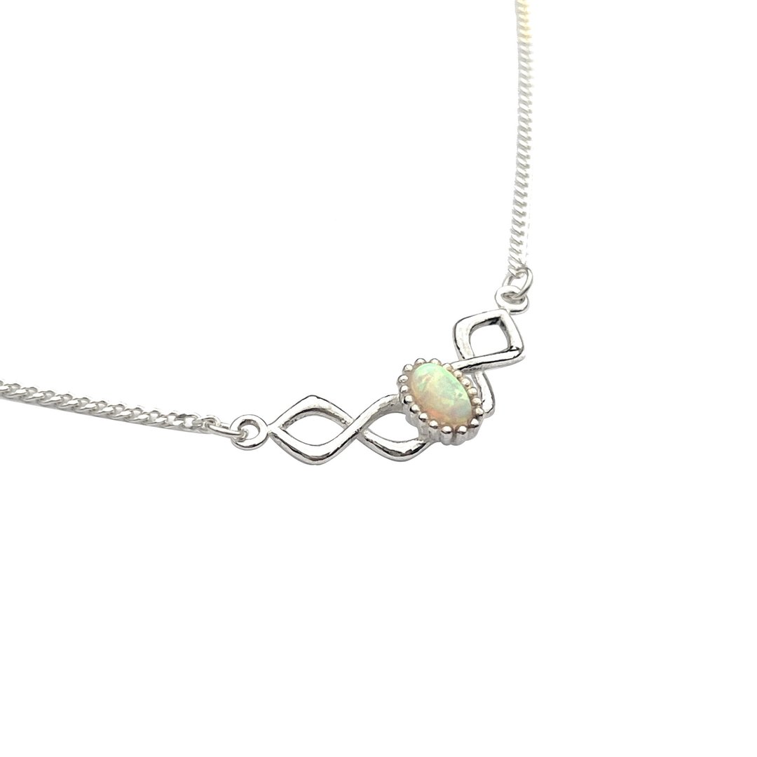 Opal 项链 - 项链 - 纯银 银色