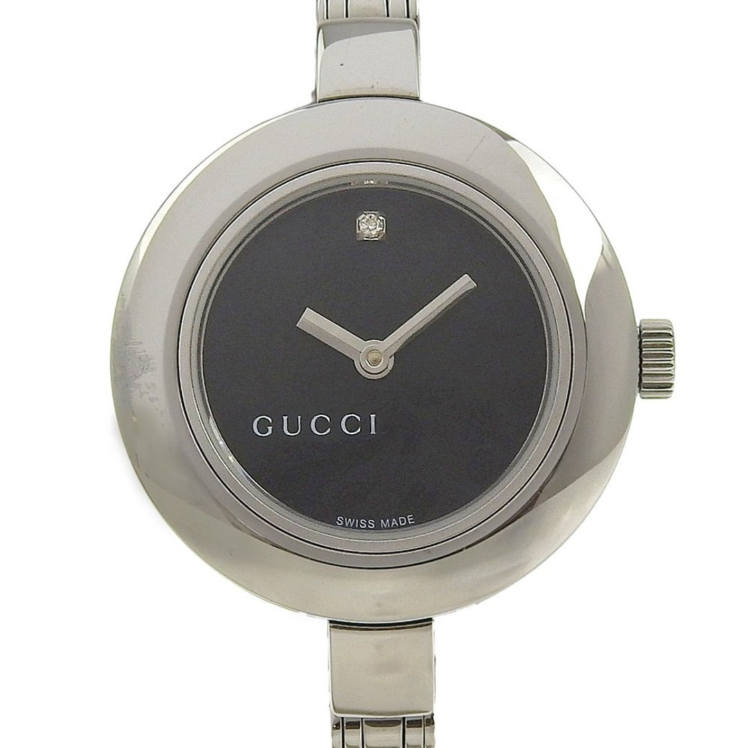 【日本直送】Gucci GUCCI 手表 105 不锈钢 x 钻石 石英 指针式显示 黑色表盘 女士【二手】 - 女表 - 不锈钢 黑色