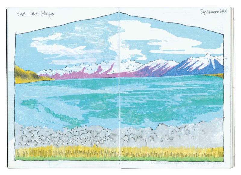 YHA Lake Tekapo 新西兰 蒂卡波湖 青年旅馆 明信片 三张套组七折 - 卡片/明信片 - 纸 多色