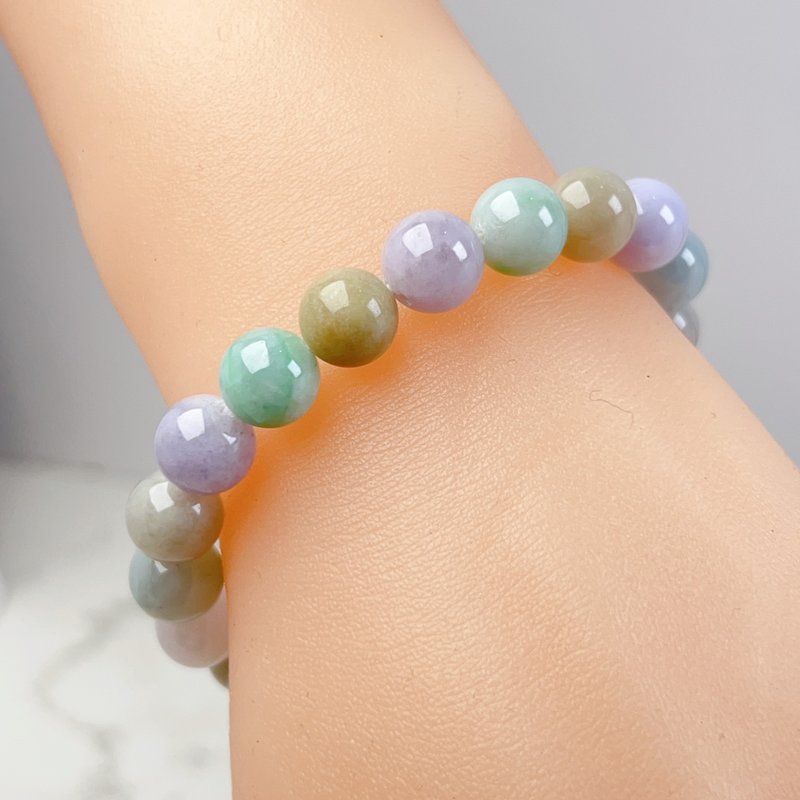 多彩翡翠糖果手珠手链 | 天然缅甸玉A货翡翠 | 送礼 - 手链/手环 - 玉石 多色