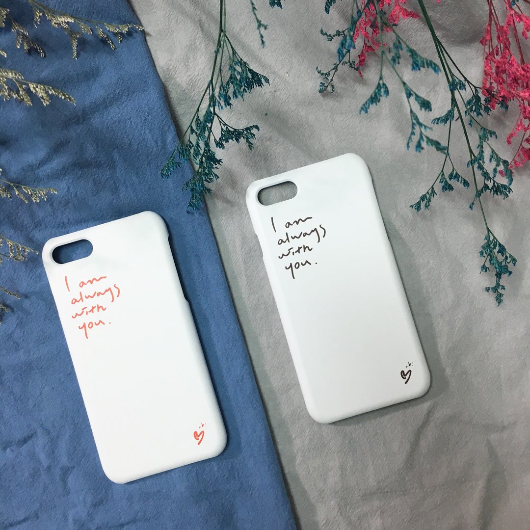 一直在你身边 || 情人/ 手机壳/ iPhone 三星 HTC - 手机壳/手机套 - 塑料 白色