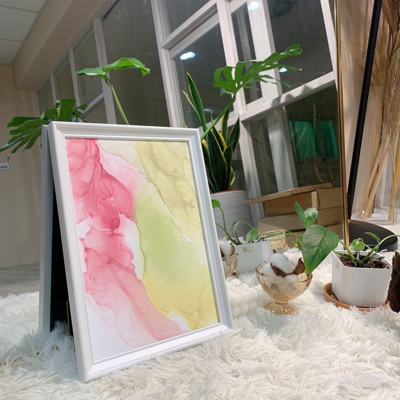 酒精墨水艺术 画作 alcohol ink 居家空间装饰 相框画作 独一无二 - 墙贴/壁贴 - 其他金属 