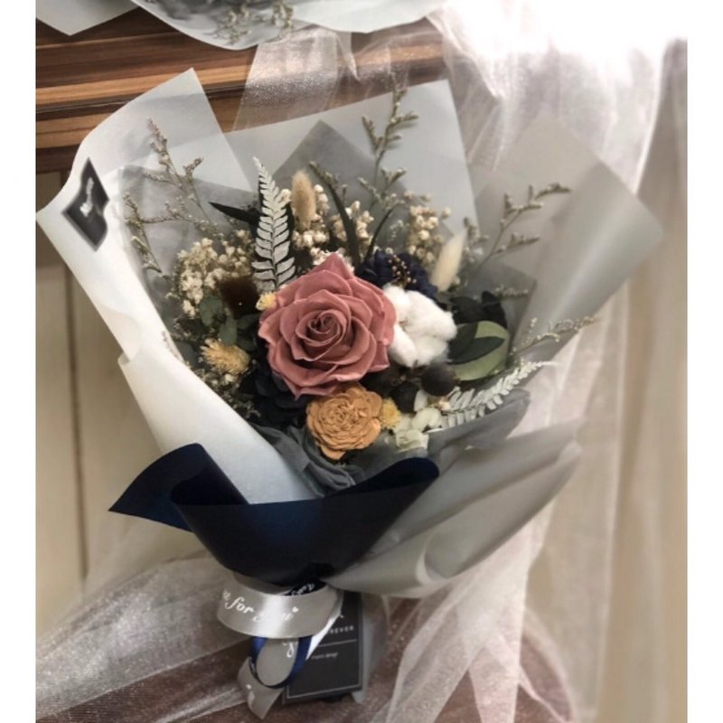 【遇见恒久】莫兰迪系列永生花束 共五款 - 干燥花/捧花 - 植物．花 