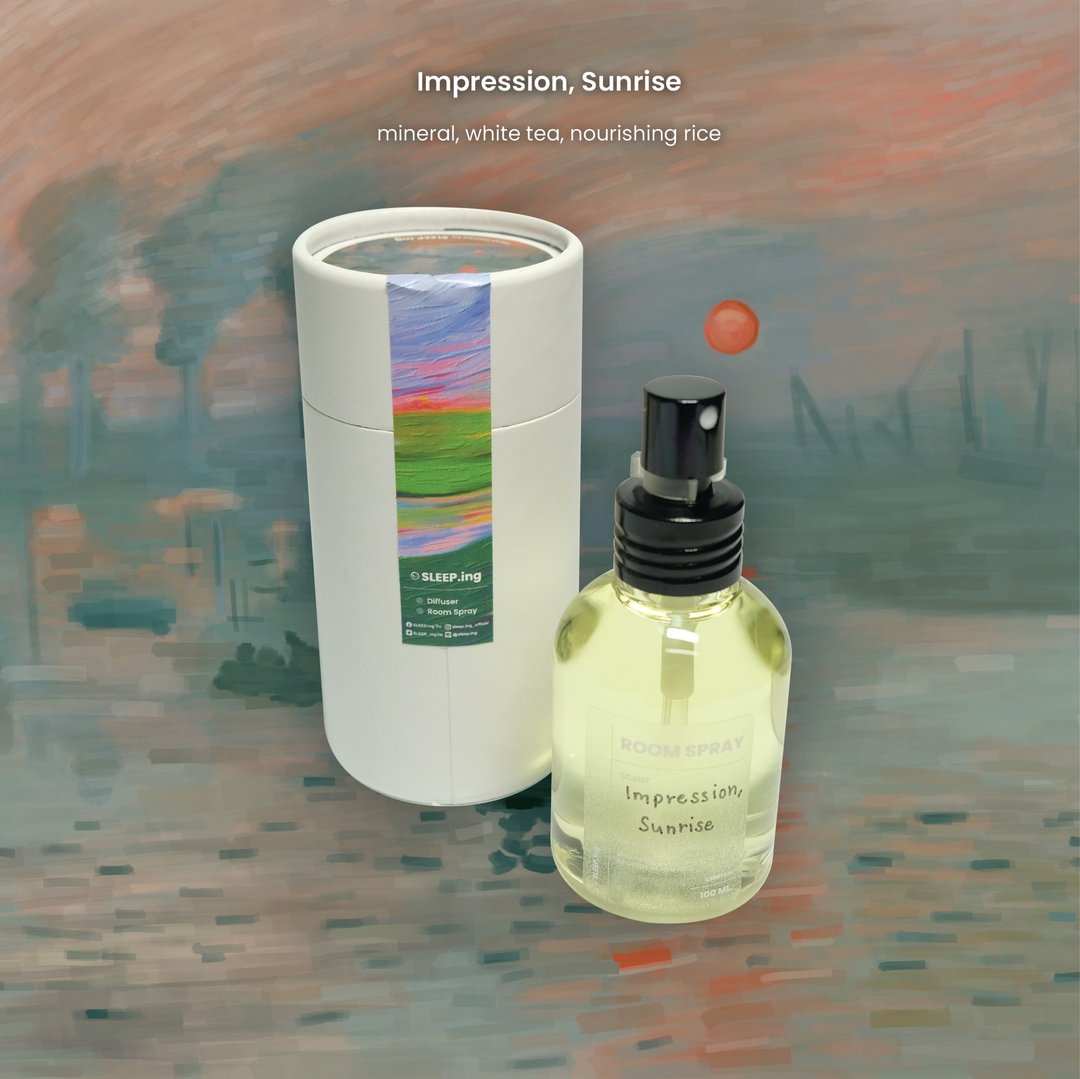 Artist Room spray Collection _ Impression,Sunrise (Claude Monet) 100 ml. - 香薰/精油/线香 - 塑料 白色