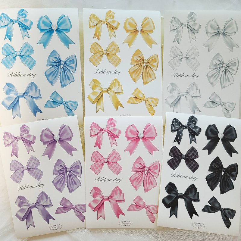 缎带日和纸胶带贴纸 - 贴纸 - 纸 多色