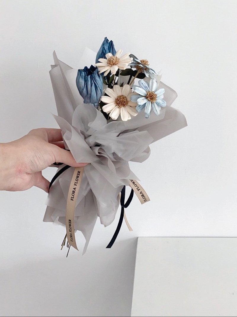 Flora Flower扩香花束-蓝白色系 - 干燥花/捧花 - 植物．花 
