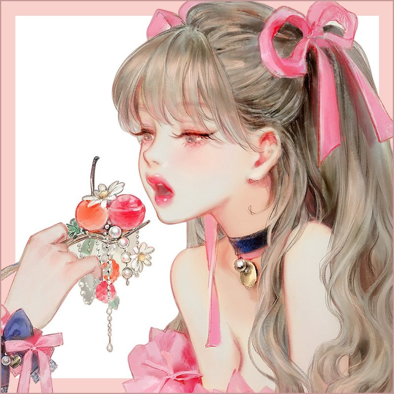 切西 - 贴纸 - 纸 粉红色