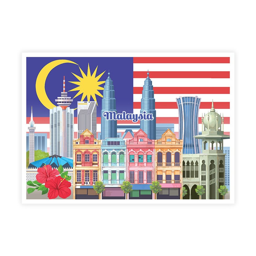 马来西亚的辉煌条纹明信片 - 卡片/明信片 - 纸 