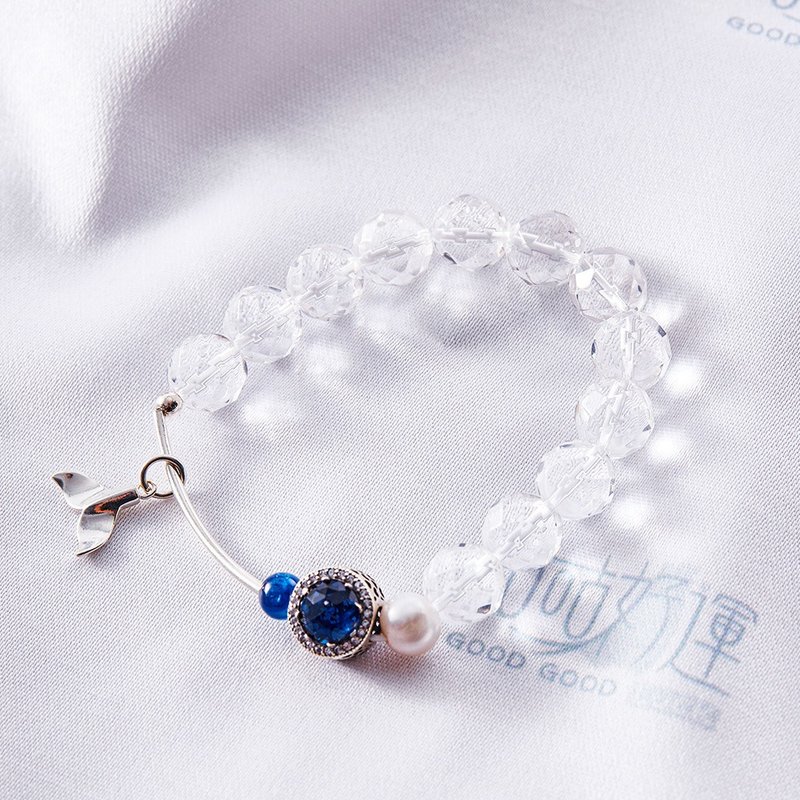 天然白水晶手链(含开光)增强记忆力、净化磁场、水晶手链 - 手链/手环 - 水晶 透明