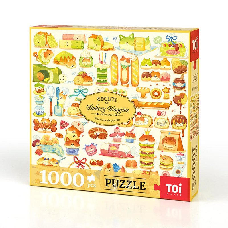 TOi图益 【88个狗狗面包】 拼图1000片 插画桌游物父亲节七夕礼盒 - 拼图 - 纸 