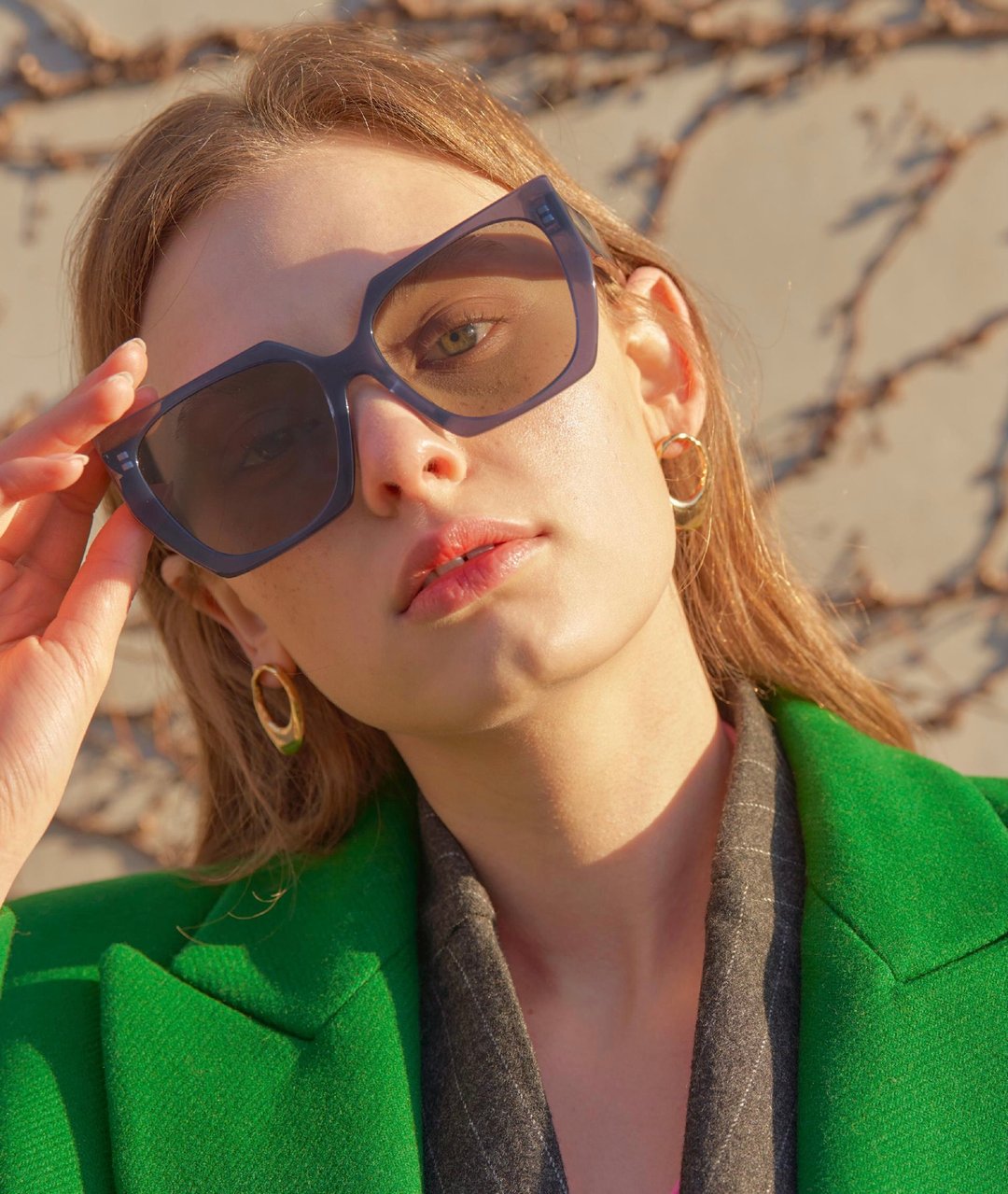 Carven 品牌：太阳眼镜型号 EVE - 眼镜/眼镜框 - 其他材质 黑色