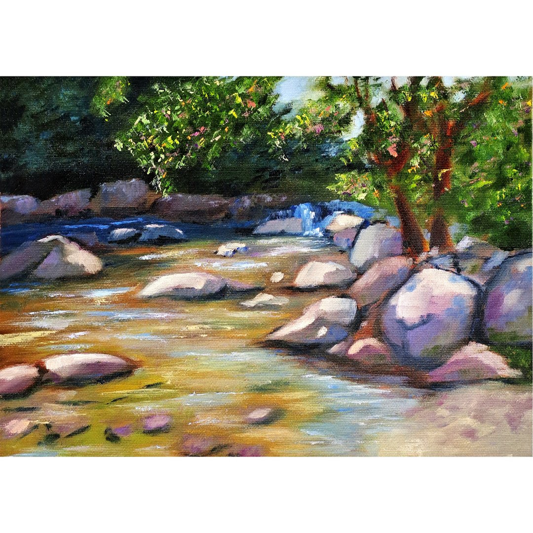 Crystal River Painting Colorado Original Art Landscape Oil Painting On Canvas - 海报/装饰画/版画 - 其他材质 多色