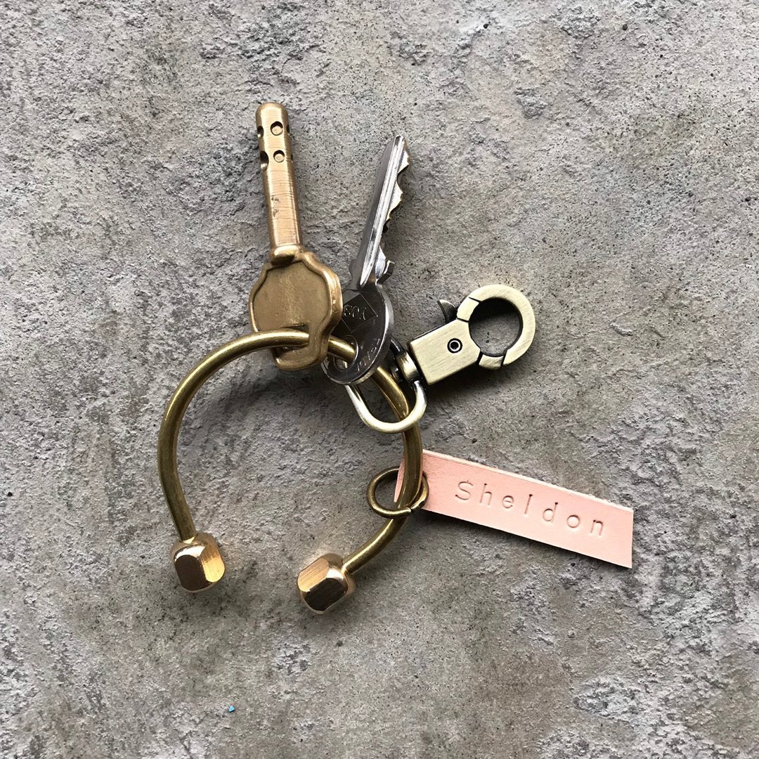 新竹 皮件课程 || 皮革刻字DIY体验 黄铜钥匙圈手作课程 免费包装 - 皮件 - 真皮 