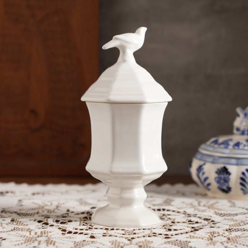 1970比利时Boch立体小鸟糖果罐 - 摆饰 - 瓷 白色