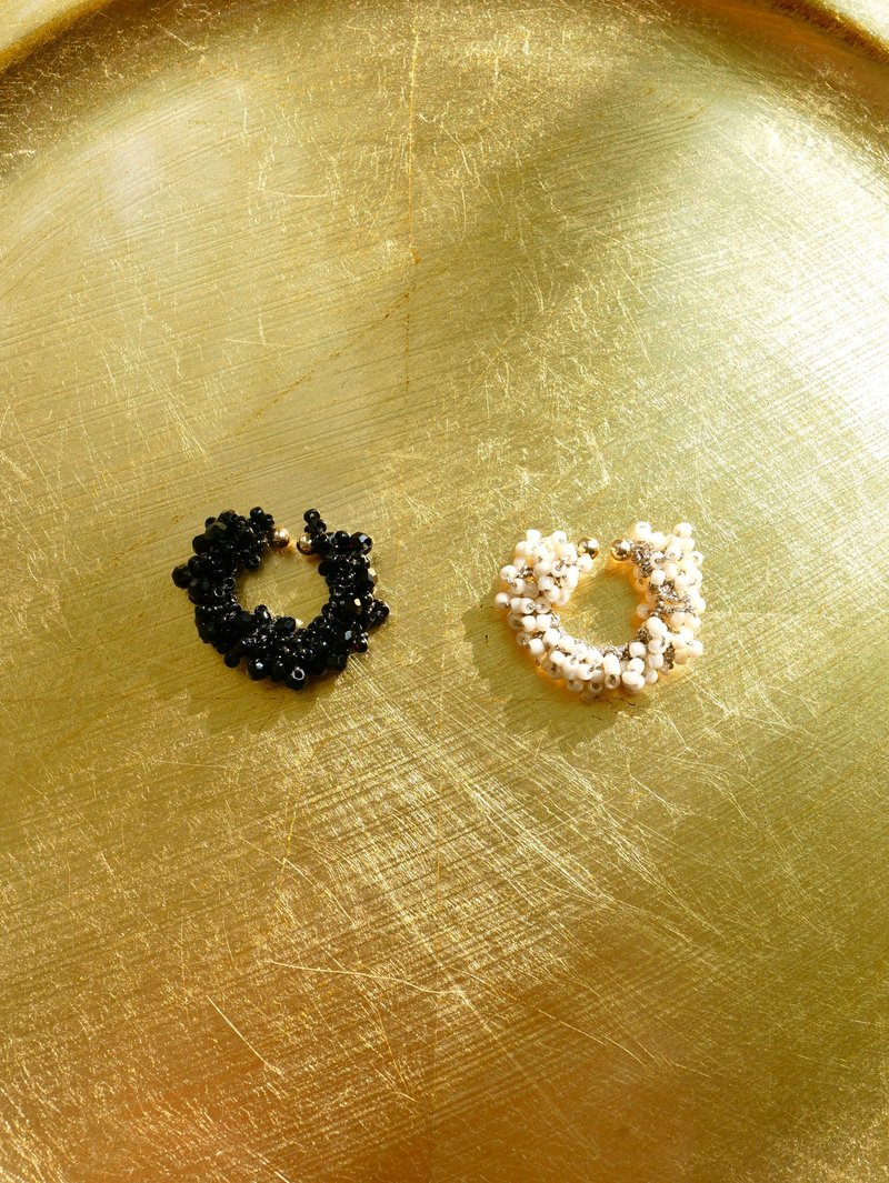 串珠耳挂 - 耳环/耳夹 - 其他金属 