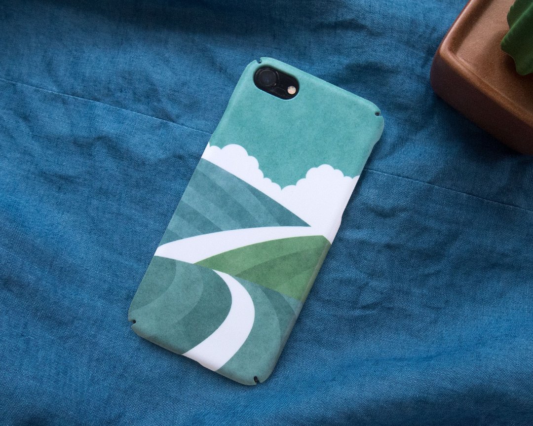 山景 iPhone 壳手机壳 เคสมือถือทิวทัศน์ - 手机壳/手机套 - 塑料 绿色