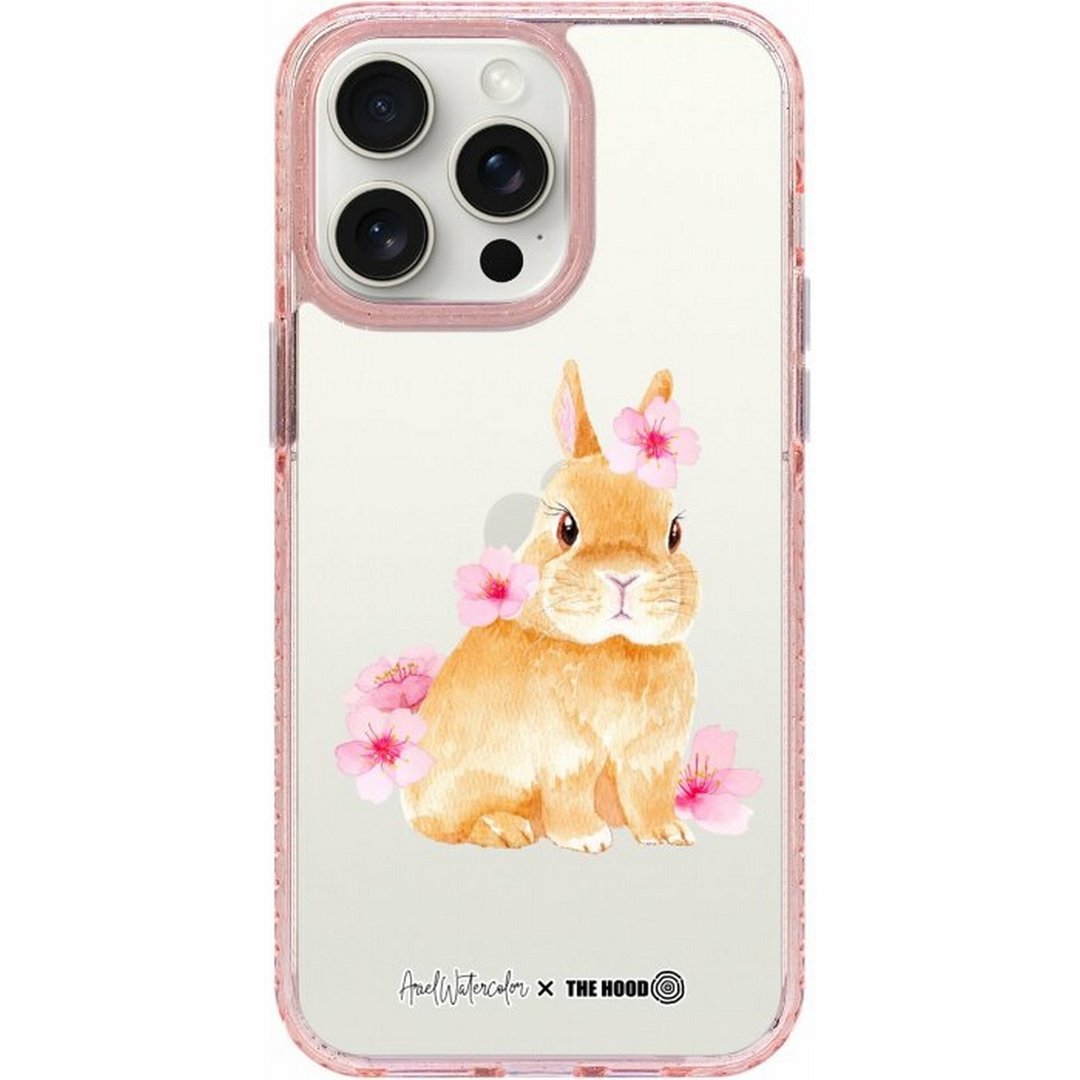 Ariel Watercolor Bunny iPhone 16 Samsung S25 气垫防摔手机壳 - 手机壳/手机套 - 塑料 多色