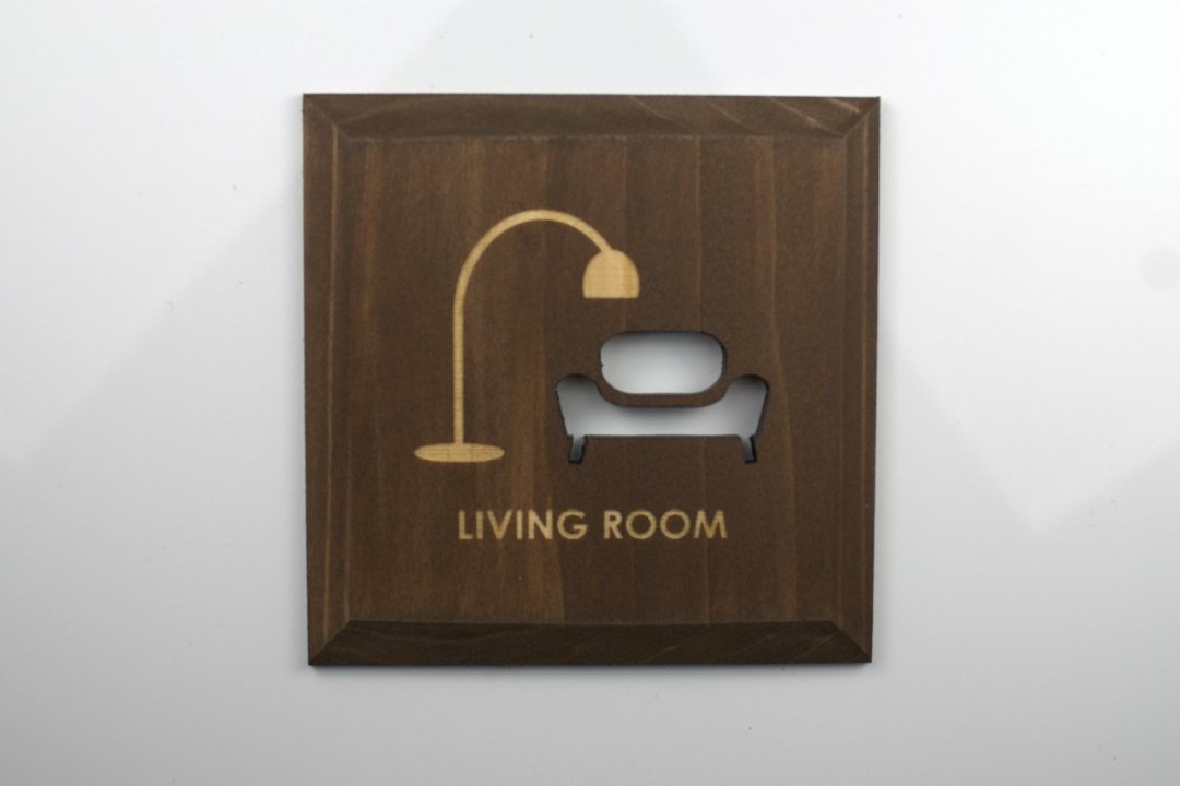 Living Room Plate Brown LIVING ROOM (PB) - 墙贴/壁贴 - 木头 咖啡色