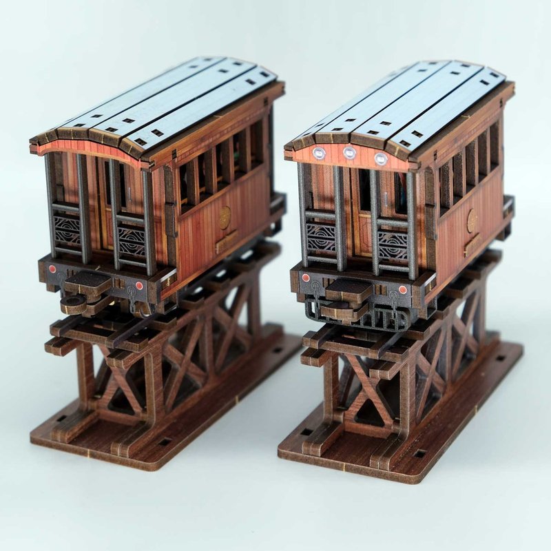 Fuumas 立体可动木质拼图－SC-008A 桧木车厢 - 木工/竹艺/纸艺 - 木头 