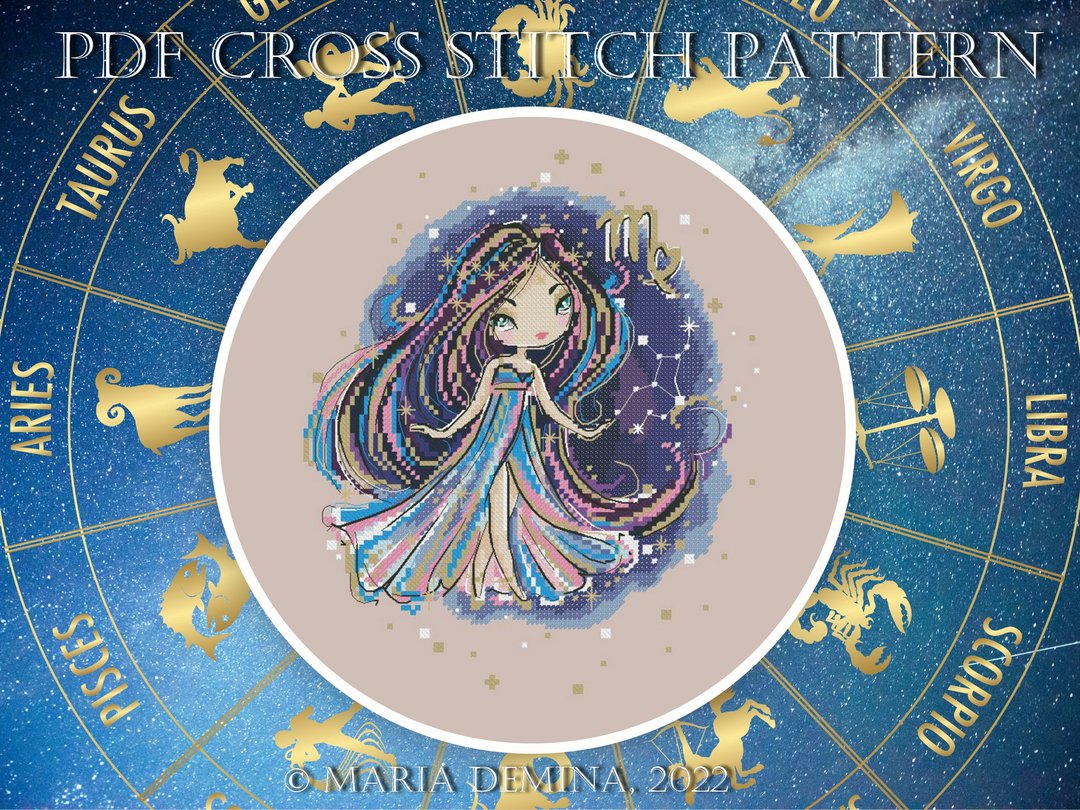 Zodiac - Virgo PDF cross stitch pattern - 手工艺教程/工具书 - 其他材质 