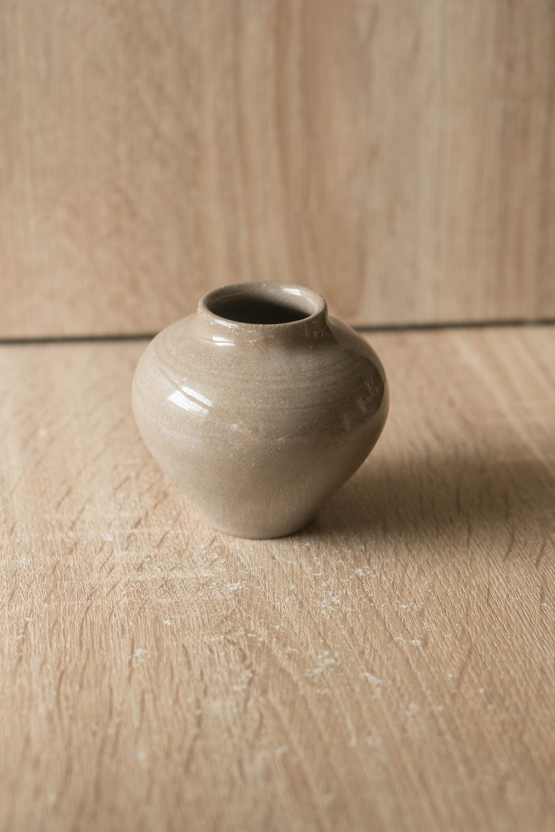 雾面小陶瓶 - 花瓶/陶器 - 陶 卡其色