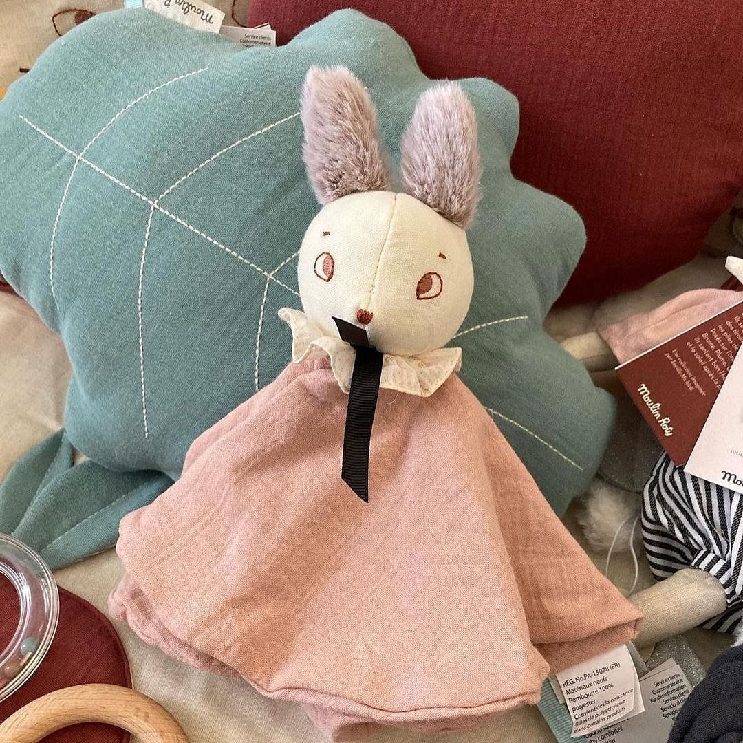 法国 Moulin Roty 雨后系列-老鼠安抚巾 - 满月礼盒 - 棉 多色