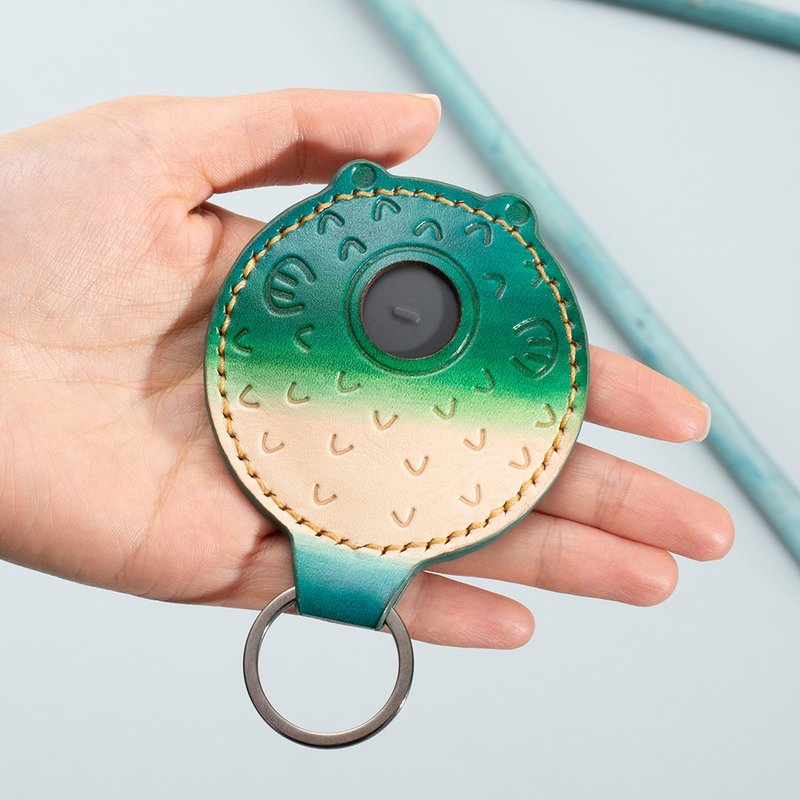 【礼物盒装】gogoro智慧感应钥匙植鞣皮套 - 钥匙链/钥匙包 - 真皮 咖啡色