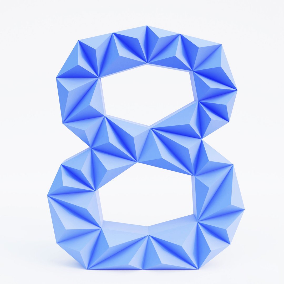 DIY 纸八号 3D Papercraft 可打印 PDF，高度 50 厘米 - 手工艺教程/工具书 - 其他材质 