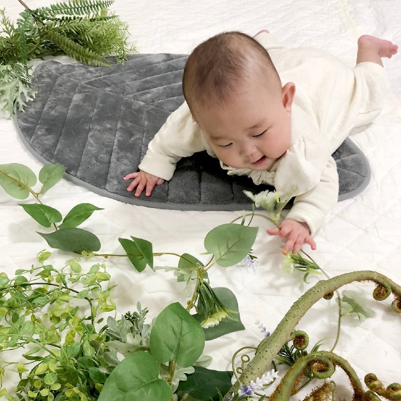 【SPICE】日本进口 树叶脚踏垫(60*60cm)圆形树叶- 灰色 - 地垫/地毯 - 其他材质 灰色
