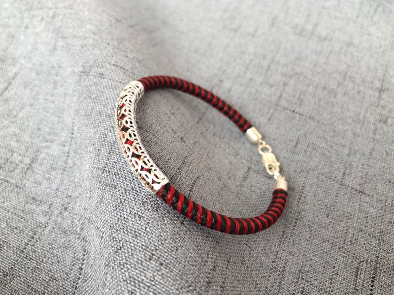 财源滚滚蜡线手绳(定制订单) - 手链/手环 - 纯银 多色