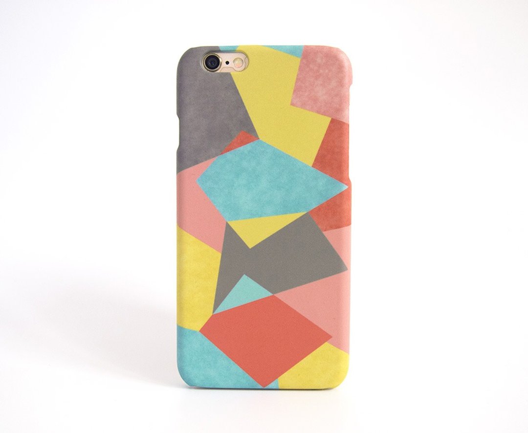 复古几何图案 iPhone 手机壳 เคสไอโฟน - 手机壳/手机套 - 塑料 黄色
