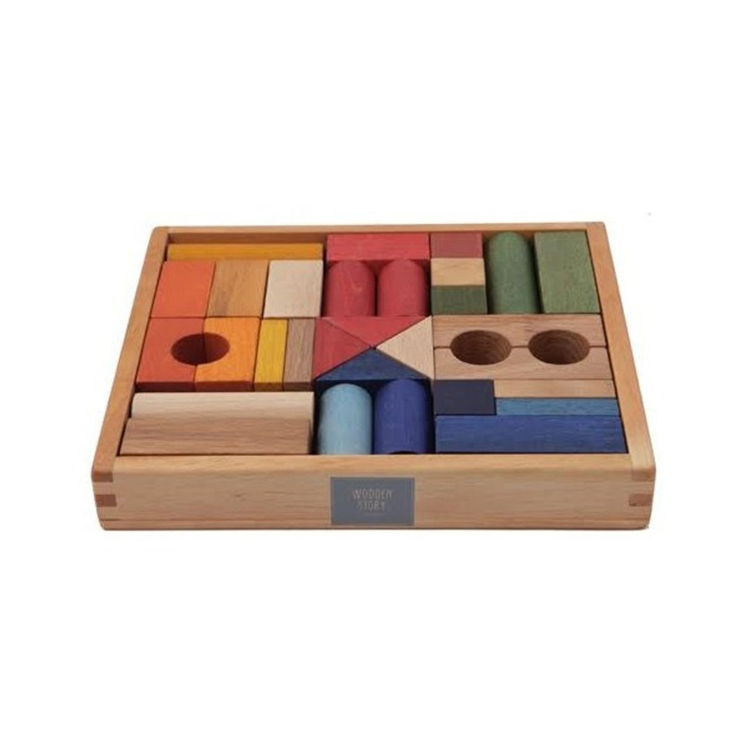 Wooden Story - 彩虹积木组 - 30pcs - 玩具/玩偶 - 木头 