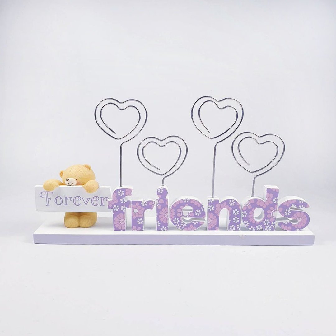FF熊-爱心回纹相片夹【Hallmark-ForeverFriends 摆饰】 - 摆饰 - 其他材质 多色
