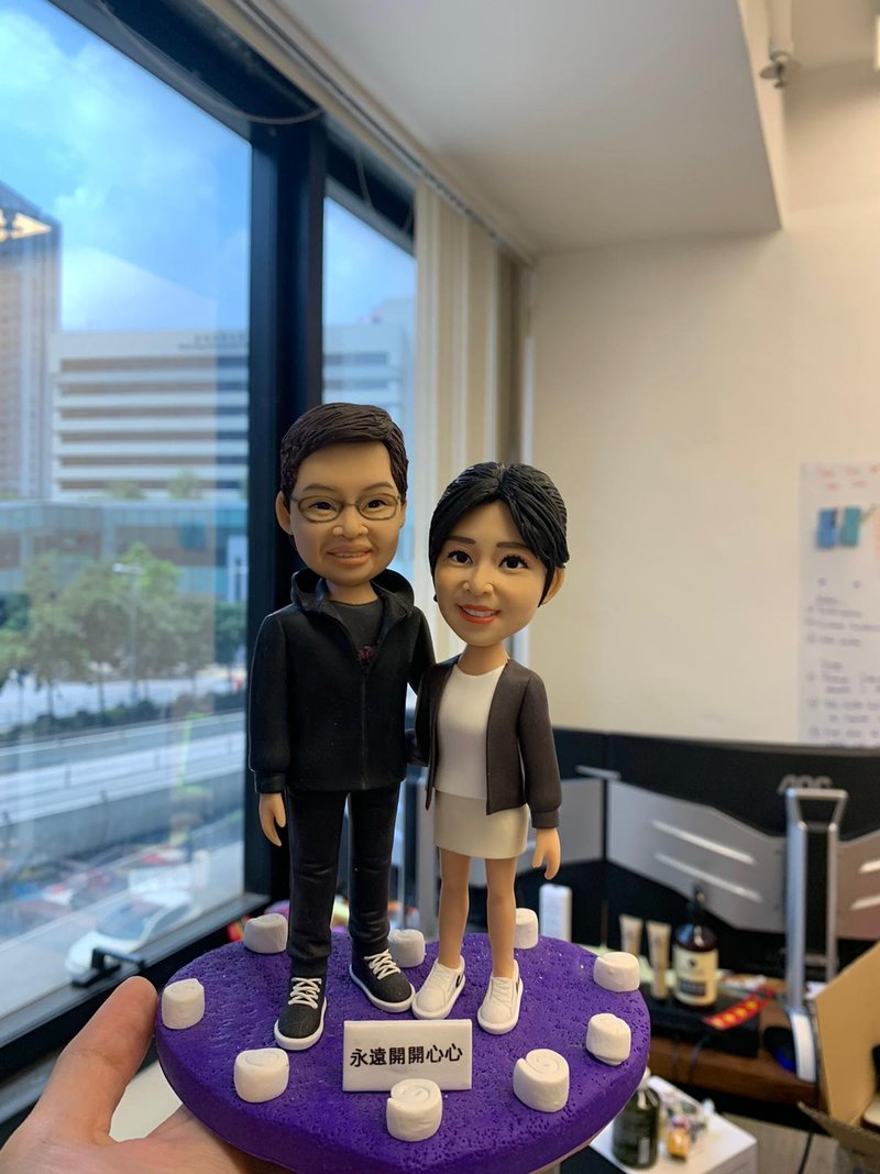 情人节礼物 情侣人像公仔 - 陶艺 - 陶 多色