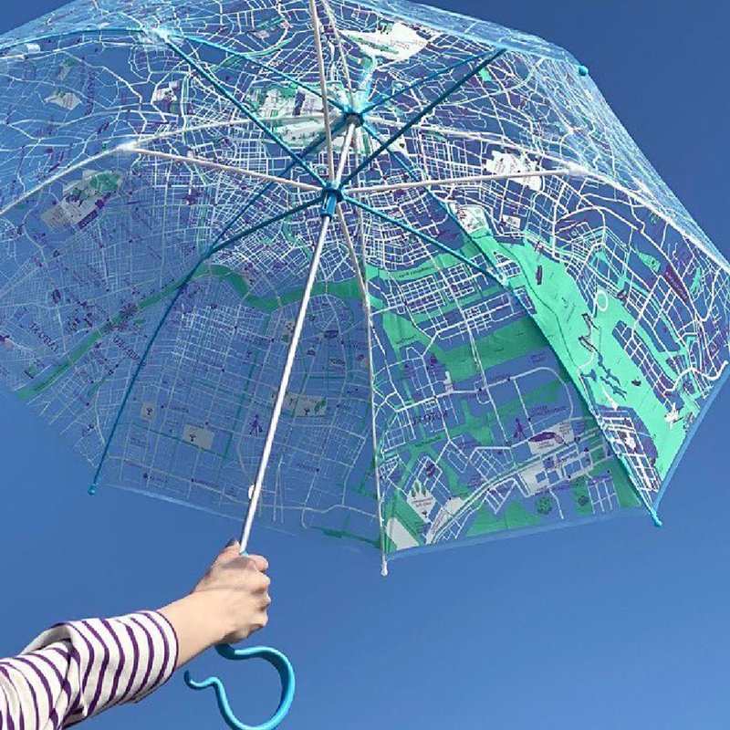 Evereon可替换式环保轻量伞-东京散策 EV819-3(BLUE) - 雨伞/雨衣 - 环保材料 蓝色