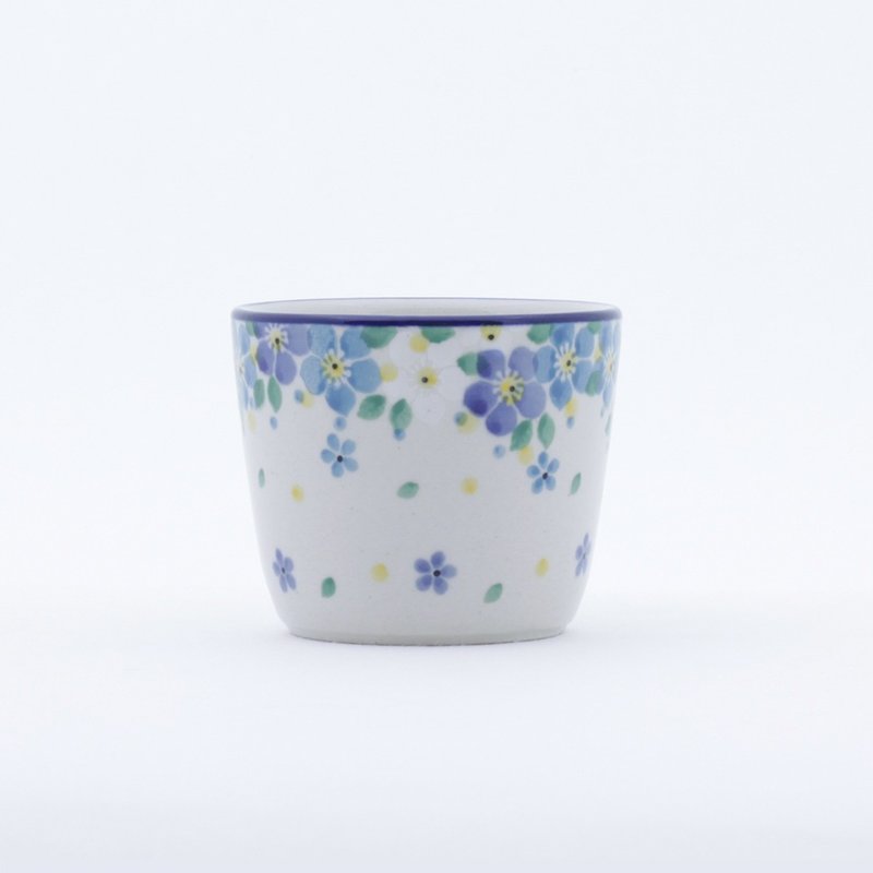 波兰陶 礼盒  马克杯 猪口杯-150ml-高6.5cm-日晴 - 咖啡杯/马克杯 - 陶 蓝色