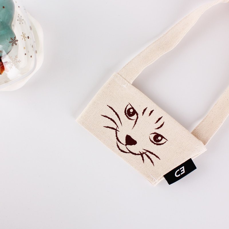 棉麻饮料提袋 斑贵妃  饮料环保袋/咖啡杯套/杯袋 - 其他 - 棉．麻 橘色