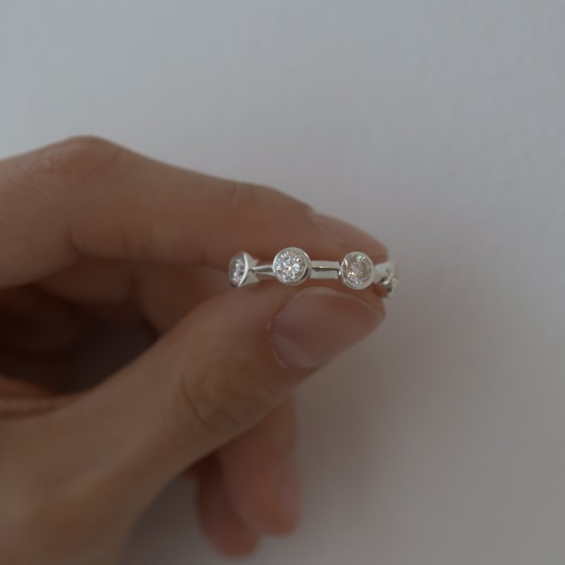 形成环 - 戒指 - 纯银 