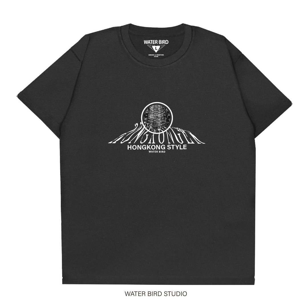 狮民 - T-Shirt - 中性连帽卫衣/T 恤 - 棉 黑色