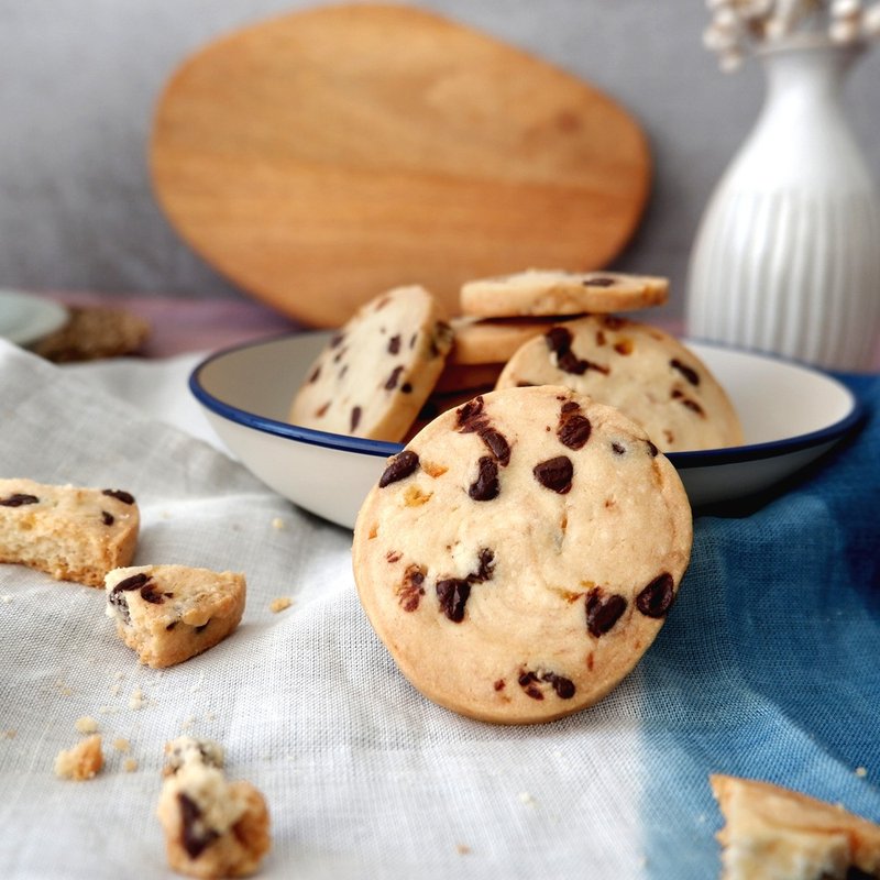 桔利豆饼 - 12 片 (盒) - 手工饼干 - 新鲜食材 橘色