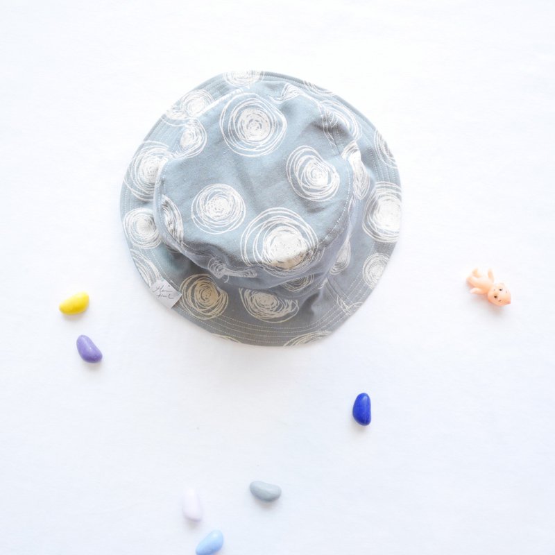 夏日双面渔夫帽系列 | 灰色线圈 - 帽子 - 棉．麻 灰色